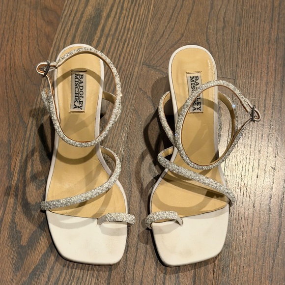 Badgley Mischa Delilah Heels Soft White Size 8.5 - Picture 8 of 11